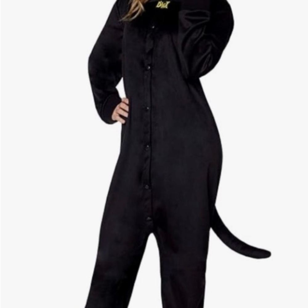 Chic Black Women's Jumpsuit with Tail